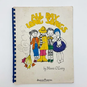 All Day Long Songs Minnie O Leary Softcover Book 1984 Childrens Song Book - Picture 1 of 19