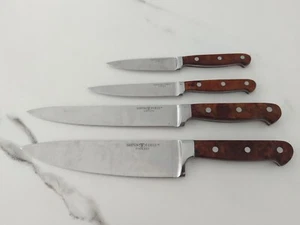 Menge 4 Hampton Forge Edelstahl Faux Wurzelholz Bakelit Griffe - Bild 1 von 6