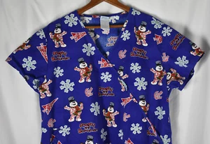Top scrub grande Frosty the Snowman vacanze di Natale inverno - Foto 1 di 4