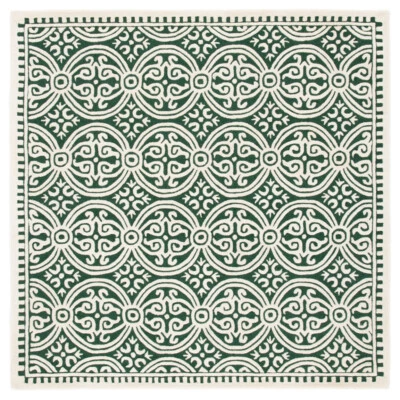 SAFAVIEH Cambridge CAM123Y Dark Green / Ivory Rug - Image 1 of 4