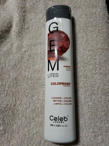 ** Celeb Luxury Gem Lites Amber Copper Brown Colorwash Shampoo 8.25 oz Free Ship - Picture 1 of 4