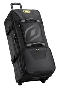 OMP Large Trolley Bag Rally Racing 2 Wheels Retractable Handle Black/Yellow - Bild 1 von 2
