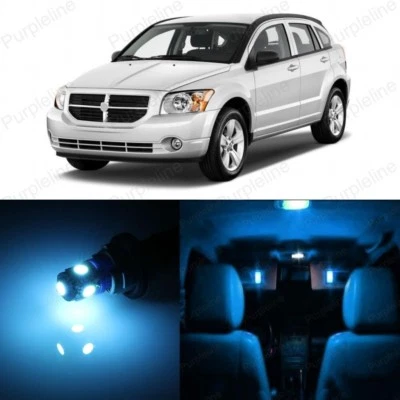 Paquete de 8 luces interiores LED azul hielo para Dodge Caliber 2007-2012 + herramienta de palanca Foto 1 de 4
