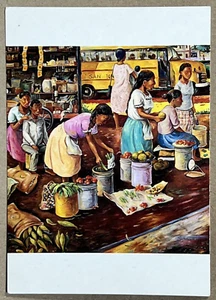 Pen Cayetano Oil on Canvas MAYA INDIANS SELLING Mexico Vintage Postcard - Picture 1 of 2