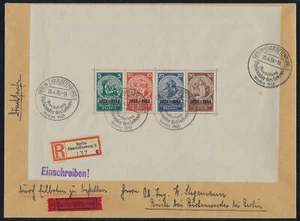 DR 1933 Nothilfeblock auf Eil-R-Brief mit SST FA Schlegel Mi. 14.000,--+ - Bild 1 von 3