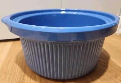 Rival Crock Pot Stoneware Blue Insert 4 Quart Model 3154 Slow Cooker Qt  - Image 1 of 4