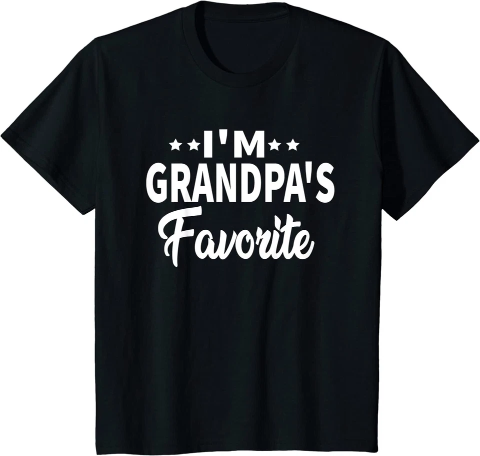 Camiseta unissex Sarcastic Humor Sibling I'm Grandpa's Favorite Funny Youth - Imagem 1 de 1