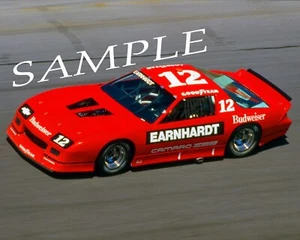 DALE EARNHARDT SR #12 RED IROC CAR RACING ON TRACK 8X10 GLOSSY PHOTO #1 - Picture 1 of 1