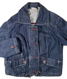 Chicos Jacke Damen 1 Large Blau Denim Platinum Jeansjacke Reißverschluss und Knopf - Bild 1 von 6