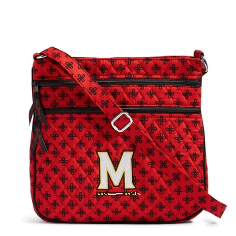 VERA BRADLEY University of Maryland Terapins Triple Zip Hipster Crossbody Bag Cover