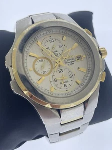 SEIKO 7T62-0KC0 COUTURA CHRONOGRAPH WR100 SAPPHIRE CRYSTAL SILVER MENS WATCH - Picture 1 of 6