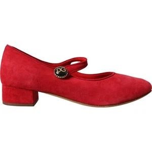 DOLCE & GABBANA Kinderschuhe rote Wildleder Ballerina flache Sandalen EU37/US5 440usd - Bild 1 von 9