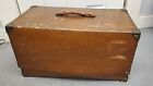 Antique Vintage Leather Trunk Vintage Steamer Luggage Chest Shipping Container