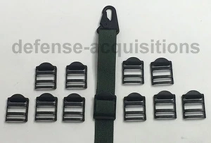 Juego de 10 - 1 pulgada bloqueo de tensión hebilla bloqueo de escalera accesorio de eslinga negro - acero - Imagen 1 de 1