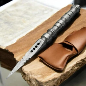Custom HAND FORGED Damascus Tri dagger/ Spikes with Beautiful handle + Sheath - Picture 1 of 5