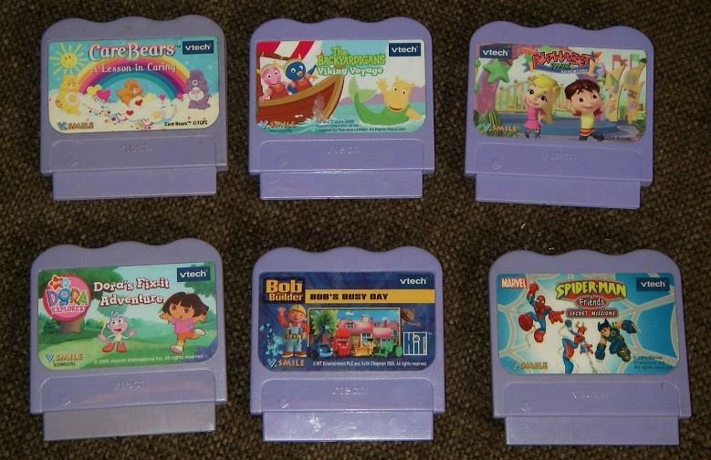 Lot of 6 Vtech Vsmile game cartridges - Spiderman, Bob the Builder and more - Image 1 of 1