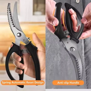 2 Pack Kitchen bone Scissor Kitchen Poultry Shears Stainless Steel Heavy Duty - Picture 1 of 5