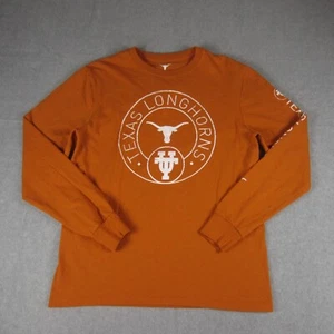 Texas Longhorns Shirt Mens M Burnt Orange Long Sleeve Authentic Apparel - Picture 1 of 12