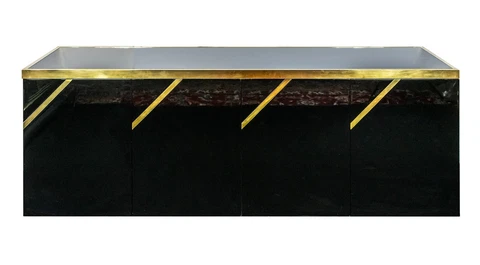 Mid-Century italian sideboard in the Style of Willy Rizzo /Maison Jansen, 1970's Cover
