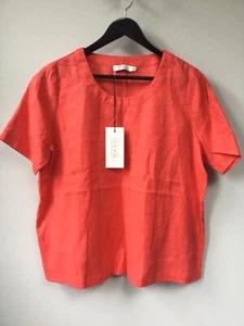 Nuevo con etiquetas Top Debora Masai Coral 100 % lino para damas, talla XS, etiquetado - Imagen 1 de 4