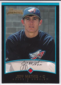 Tarjeta de novato Jeff Mathis Miami Marlins 2001 Bowman Draft - Imagen 1 de 1