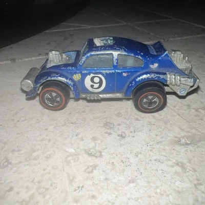 Hot Wheels Redline 1970 Evil Weevil #9 azul vintage original NECESITA ALGO DE TRABAJO Foto 1 de 4