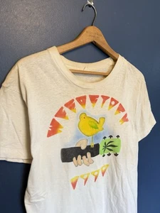 Vintage 1990 Hand Made Wood Stock 1990 Air Brush Tee Shirt Size Large White - Picture 1 of 7