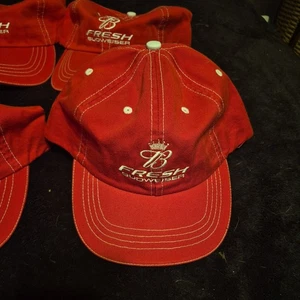  BUDWEISER FRESH VTG - Red Strapback Adjustable Bud Beer Baseball Golf Hat Cap - Picture 1 of 6