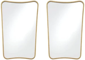 Uttermost Segundo Metal Brass 22" x 34" Wall Mirrors Set of 2 - Picture 1 of 8