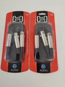 Hosa Y Kabel Dual XLR3F auf XLR3M - 6 Zoll 2er Pack - Ausverkauf - Bild 1 von 2