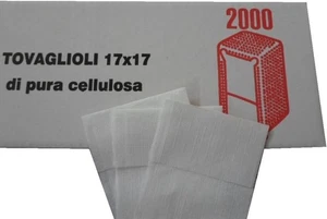 6000 Tovaglioli Tovagliolini Bar Monovelo 17x17 cm per Dispenser Alimentari - Imagen 1 de 1