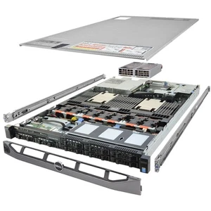 Dell PowerEdge R630 Server 2x E5-2650v3 2.30Ghz 20-Core 96GB 8x 1TB HBA330 Rails - Picture 1 of 5