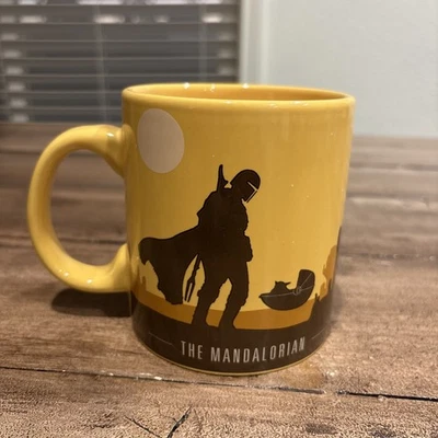 Taza de cerámica Star Wars The Mandalorian 20 oz silueta amarilla taza de café taza Foto 1 de 4