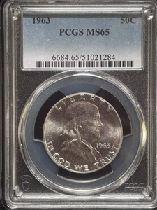 1963 P Half Dollars Franklin PCGS MS-65 - Bild 1 von 4