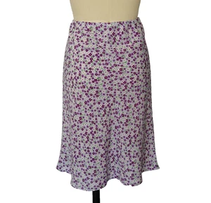 Falda midi vintage años 90 estampado floral talla M púrpura Ditsy Calico suave grunge - Imagen 1 de 7