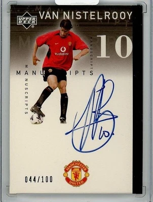 Рууд Ван Нистелрой 2002 ВЕРХНЯЯ ПАЛУБА Manchester United автограф #RvN 044/100 - Изображение 1 из 2