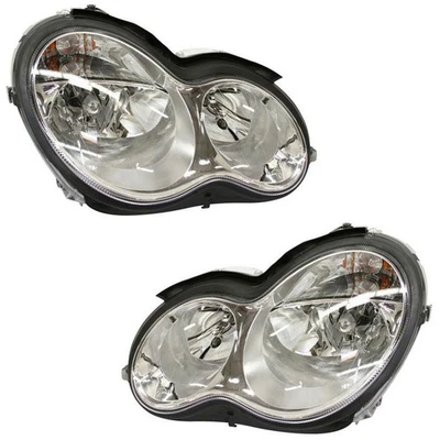 For Mercedes-Benz C230 C320 Sedan Headlight 2005-2007 Driver & Passenger Pair - Imagem 1 de 4