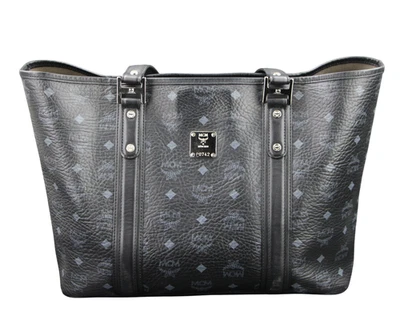 Bolso shopper MCM bolso de mano negro plata estampado con logotipo mujer MEDIANO - Imagen 1 de 4