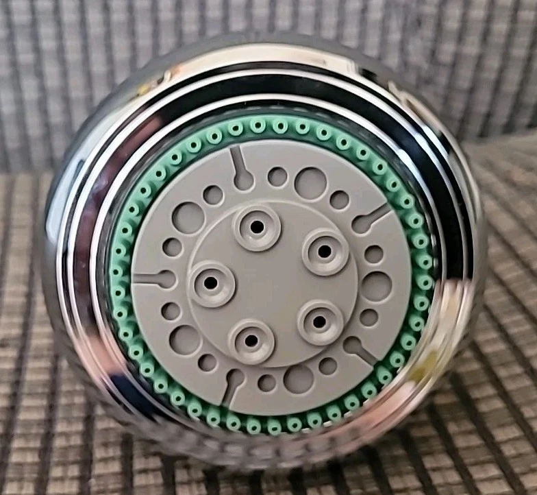 Delta 39387 Chrome Showerhead 5-Spray 2.5 GPM Green Tips New Open Box - Image 1 of 4