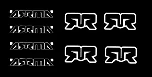 ARRMA Mini ( 8 Piece ) Logo DIE-CUT Decal Kraton Mojave Typhon Outcast - Picture 1 of 11
