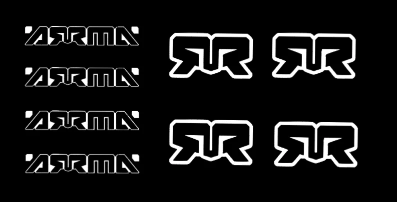 ARRMA  Mini  ( 8 Piece ) Logo  DIE-CUT  Decal  Kraton  Mojave  Typhon  Outcast - Image 1 of 1