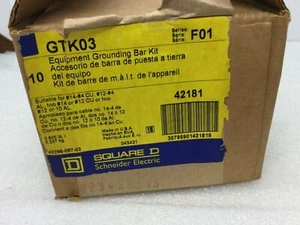 (10) Square D GTK03 Equipment Grounding Bar Kit - Picture 1 of 5