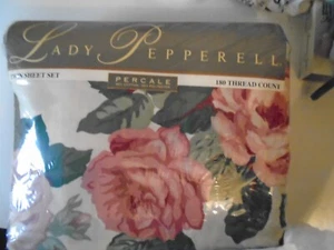 Vintage NOS Lady Pepperell  Twin Sheet Set Marcia's floral  180 thread count - Picture 1 of 3