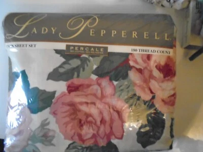 Vintage NOS Lady Pepperell  Twin Sheet Set Marcia's floral  180 thread count - Image 1 of 3