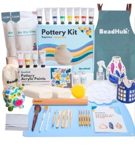 Pottery Kit for Beginners, 4.4Lbs Air Dry Clay for Adults with Sculpting Tool... - Picture 1 of 7