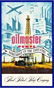 OIL MASTER PUMPS FOREMOST IN THE INDUSTRY 5x7 REPRINT GLOSSY PHOTO PAPER WW2 ERA - Picture 1 of 1