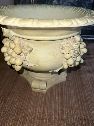 Vintage French Style Beige Garden Planter Urn Cover