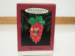 Hallmark Andenken Weihnachtsschmuck Feliz Navidad 1995 Maus mit Chilischoten - Bild 1 von 5