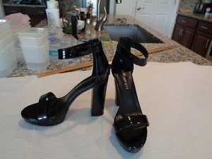 MADDEN GIRL BLACK PATENT LEATHER HEELS WOMENS SIZE 6.5 - Picture 1 of 11