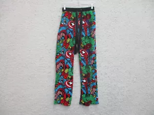 Marvel Pajama Pants Small Adult Blue Red Green Super Heroes Hulk Avengers Womens - Picture 1 of 8